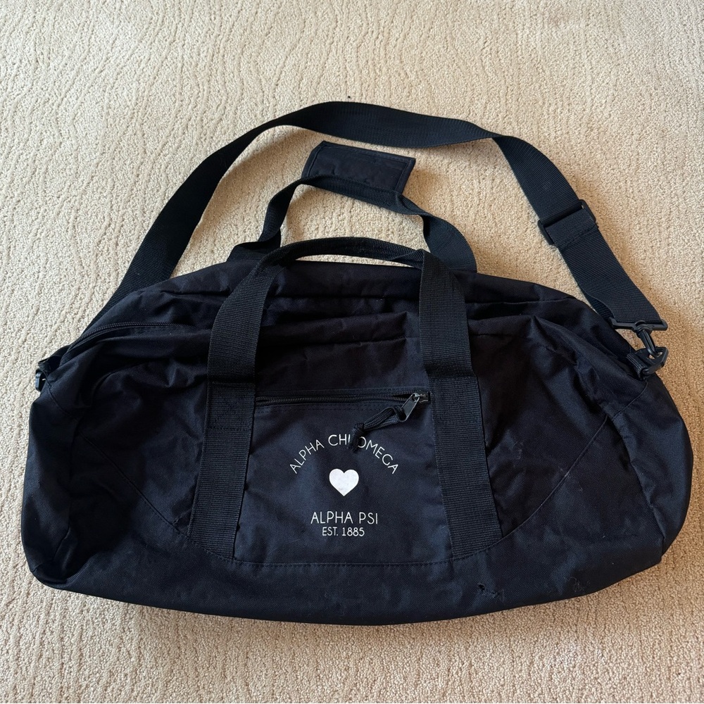 AXO Alpha Chi Sorority, Black Duffel Bag
